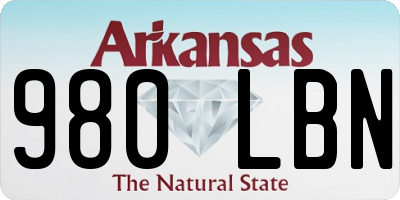 AR license plate 980LBN