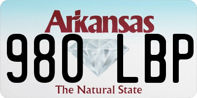 AR license plate 980LBP