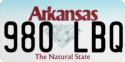 AR license plate 980LBQ