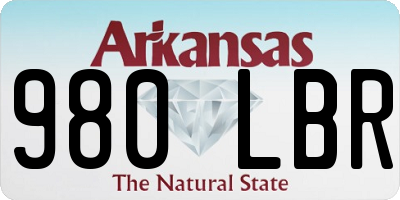 AR license plate 980LBR