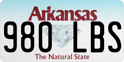 AR license plate 980LBS