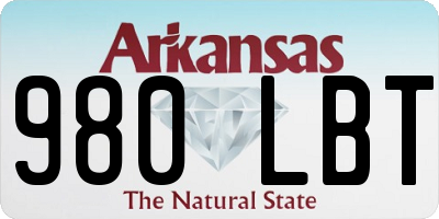 AR license plate 980LBT