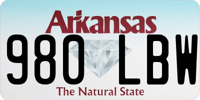 AR license plate 980LBW