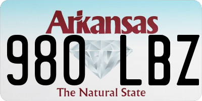 AR license plate 980LBZ