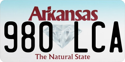 AR license plate 980LCA