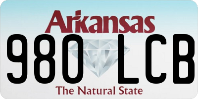 AR license plate 980LCB