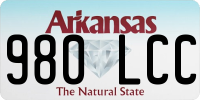 AR license plate 980LCC