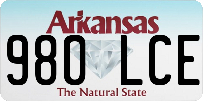 AR license plate 980LCE