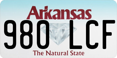 AR license plate 980LCF