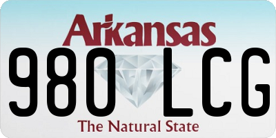 AR license plate 980LCG