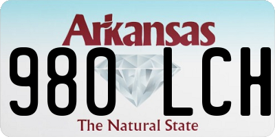 AR license plate 980LCH
