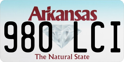 AR license plate 980LCI