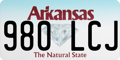 AR license plate 980LCJ