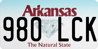 AR license plate 980LCK