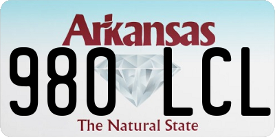 AR license plate 980LCL