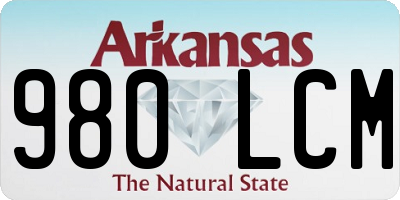 AR license plate 980LCM