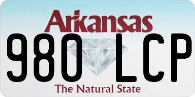 AR license plate 980LCP