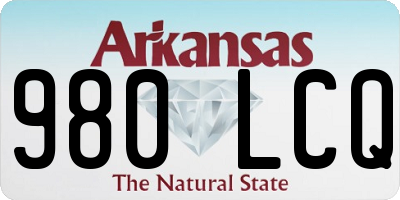 AR license plate 980LCQ