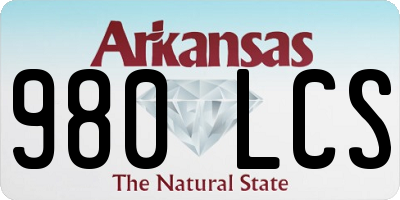 AR license plate 980LCS