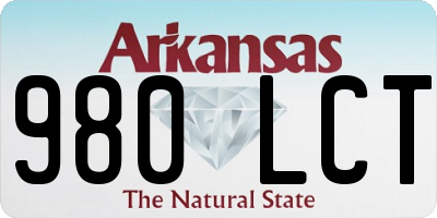 AR license plate 980LCT