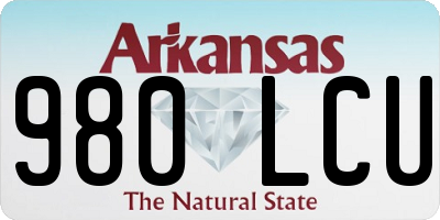 AR license plate 980LCU