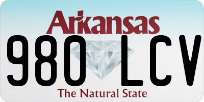 AR license plate 980LCV