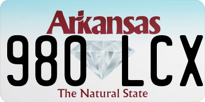 AR license plate 980LCX