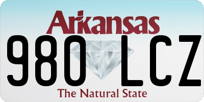 AR license plate 980LCZ