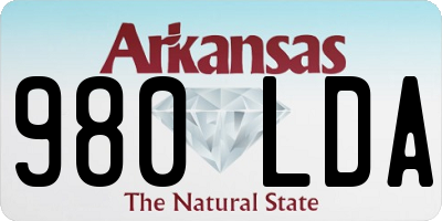 AR license plate 980LDA