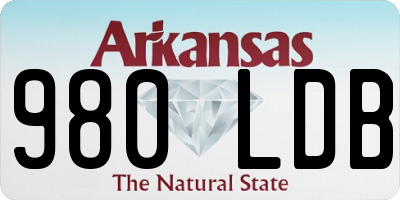 AR license plate 980LDB