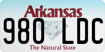 AR license plate 980LDC