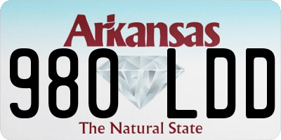 AR license plate 980LDD