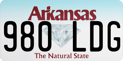 AR license plate 980LDG