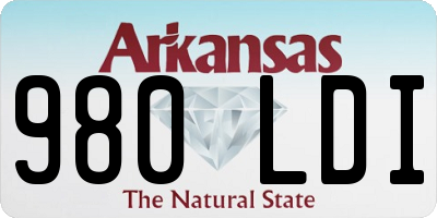AR license plate 980LDI