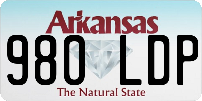 AR license plate 980LDP