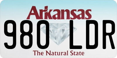 AR license plate 980LDR