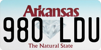 AR license plate 980LDU
