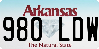 AR license plate 980LDW