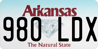 AR license plate 980LDX