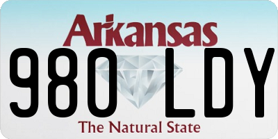 AR license plate 980LDY