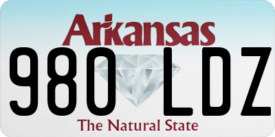 AR license plate 980LDZ