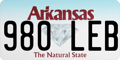 AR license plate 980LEB