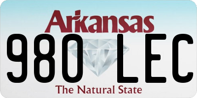 AR license plate 980LEC