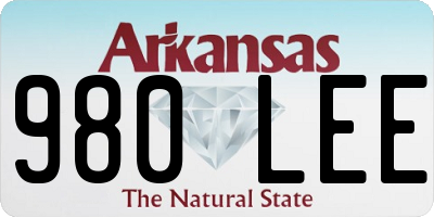 AR license plate 980LEE