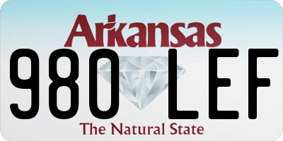 AR license plate 980LEF