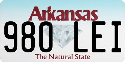AR license plate 980LEI