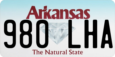 AR license plate 980LHA