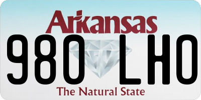 AR license plate 980LHO