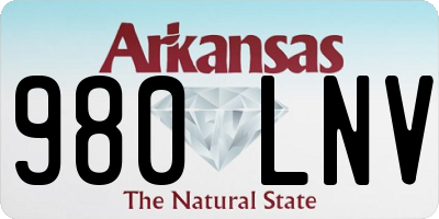 AR license plate 980LNV