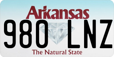 AR license plate 980LNZ